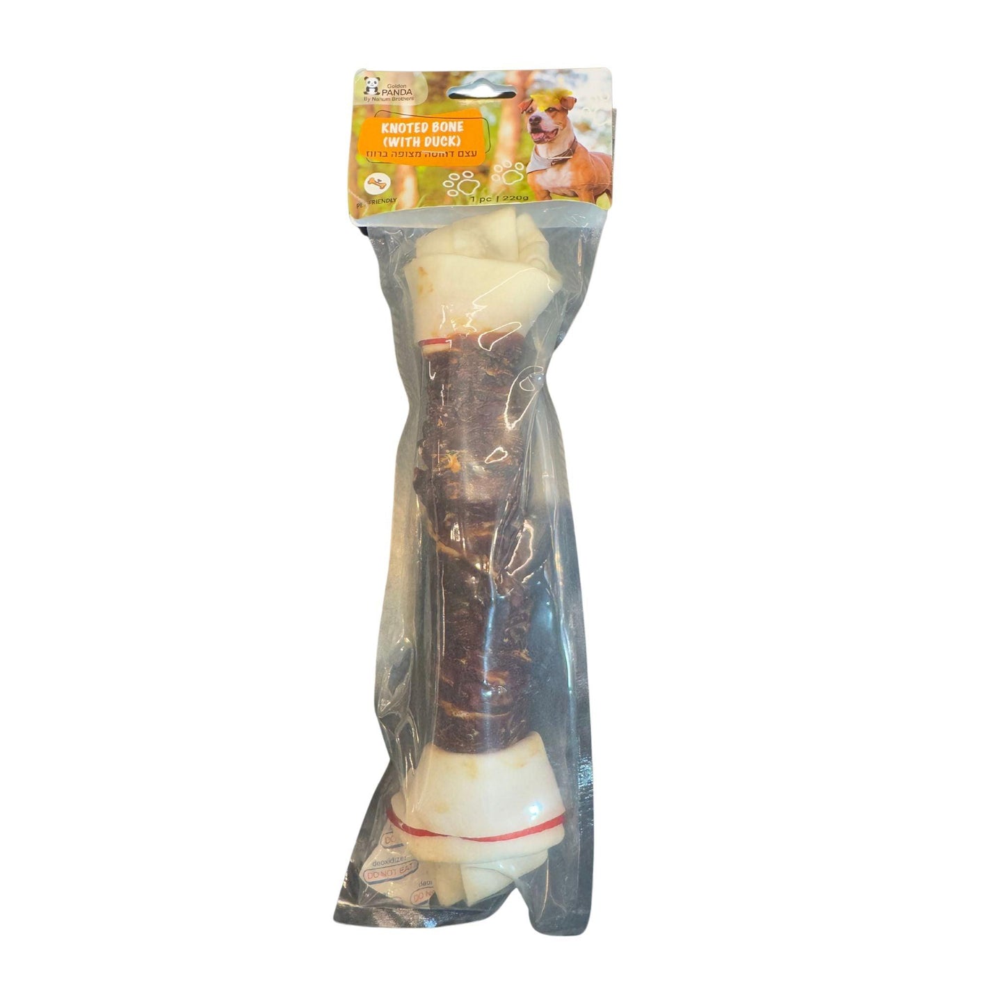 Прессованная кость с покрытием Golden Panda Duck для собак 220 грамм
