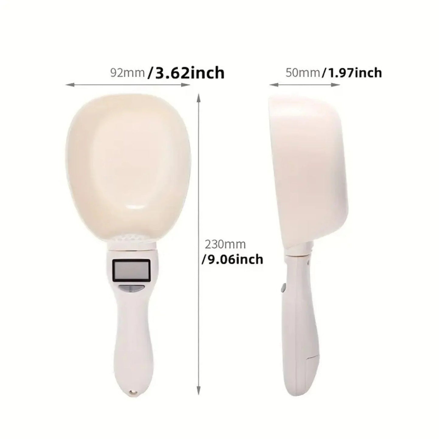 כף מדידה דיגיטלית למדידת אוכל לכלבים וחתולים