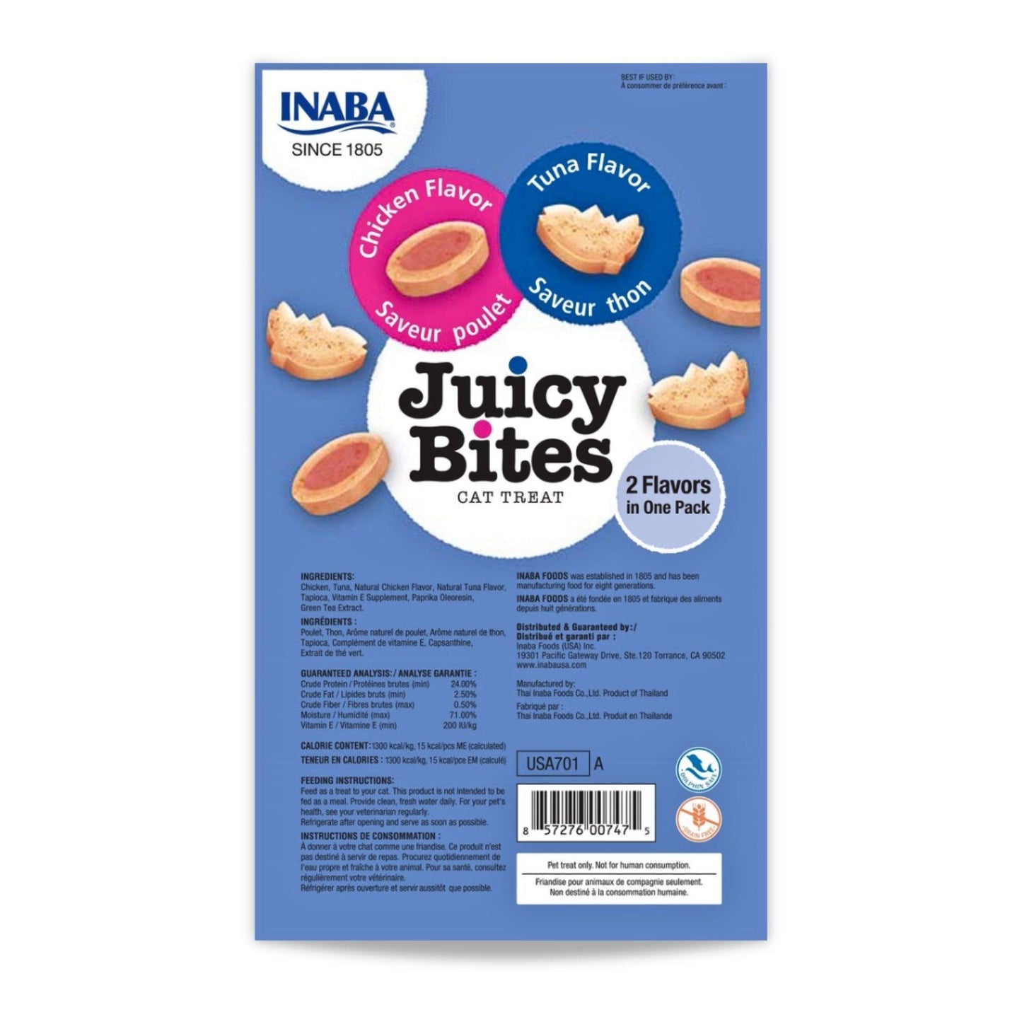 INABA Juicy Bites Inaba Goosey Bites закуска из курицы и тунца 55 грамм