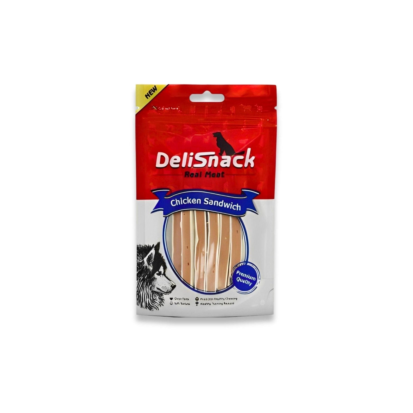 DeliSnack חטיף דליסנק לכלבים סנדוויץ' עוף 80 גרם