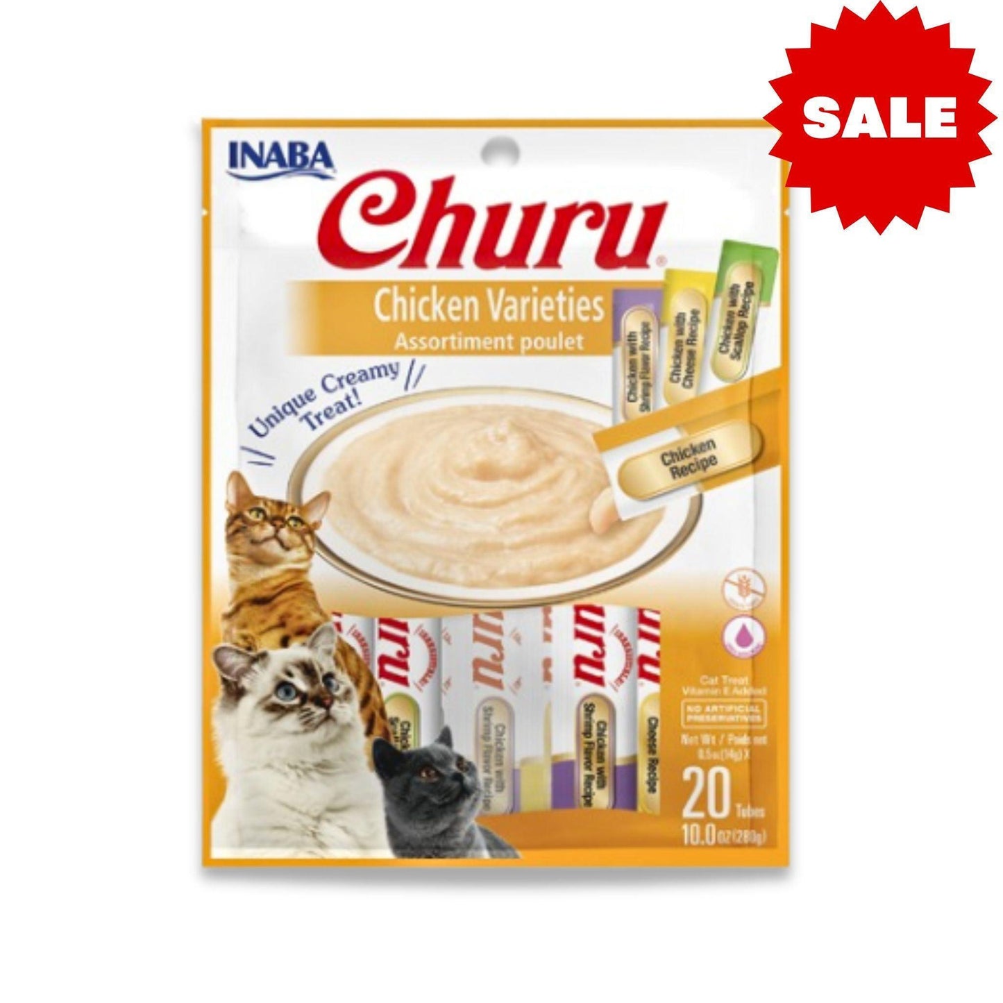 INABA Churu Liquid Churu Snack для кошек Курица Ценная упаковка 280 г