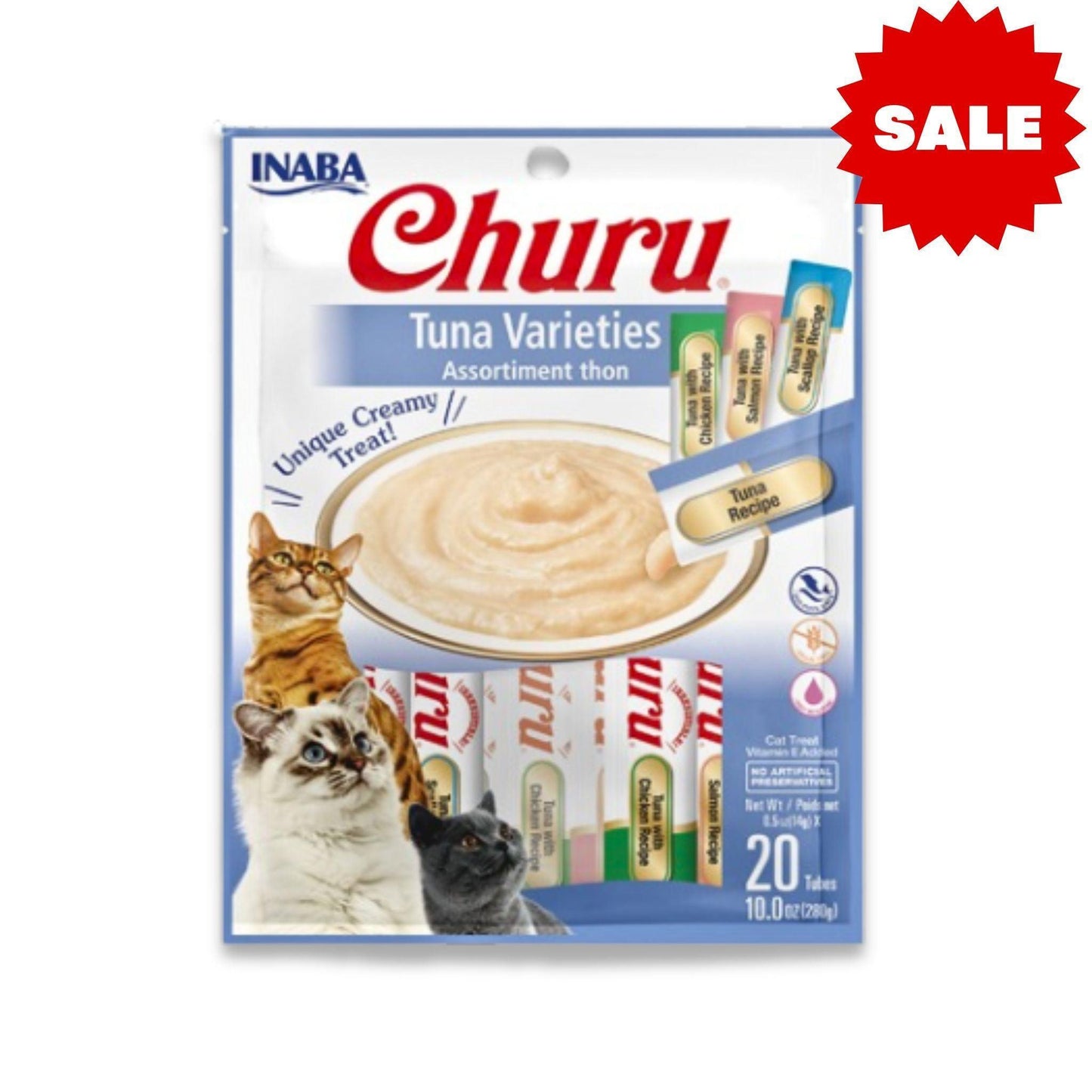 INABA Churu Liquid Churu Snack для кошек с тунцом, экономичная упаковка 280 г