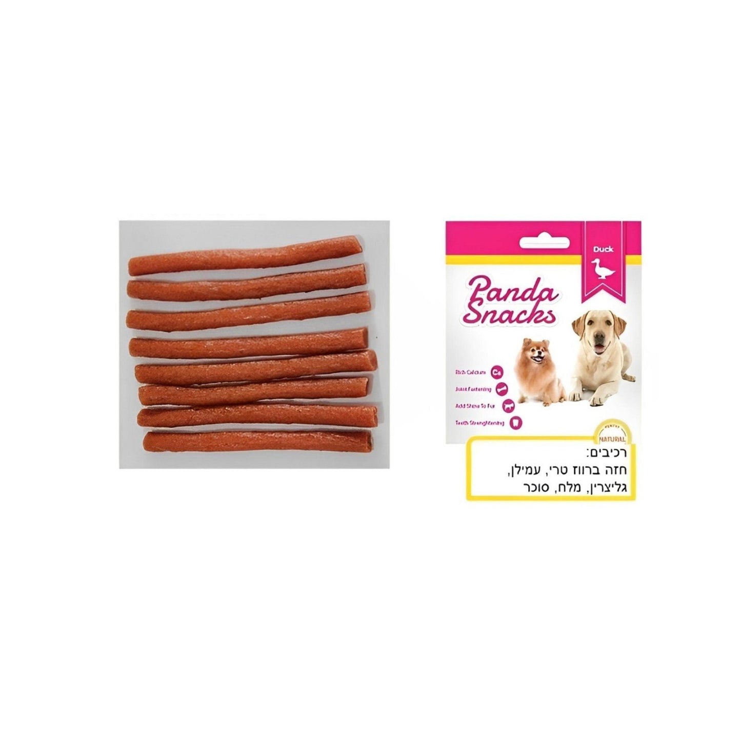 Мини-сэндвич с уткой Golden Panda 80 г — мягкий и питательный снек с пандой для собак