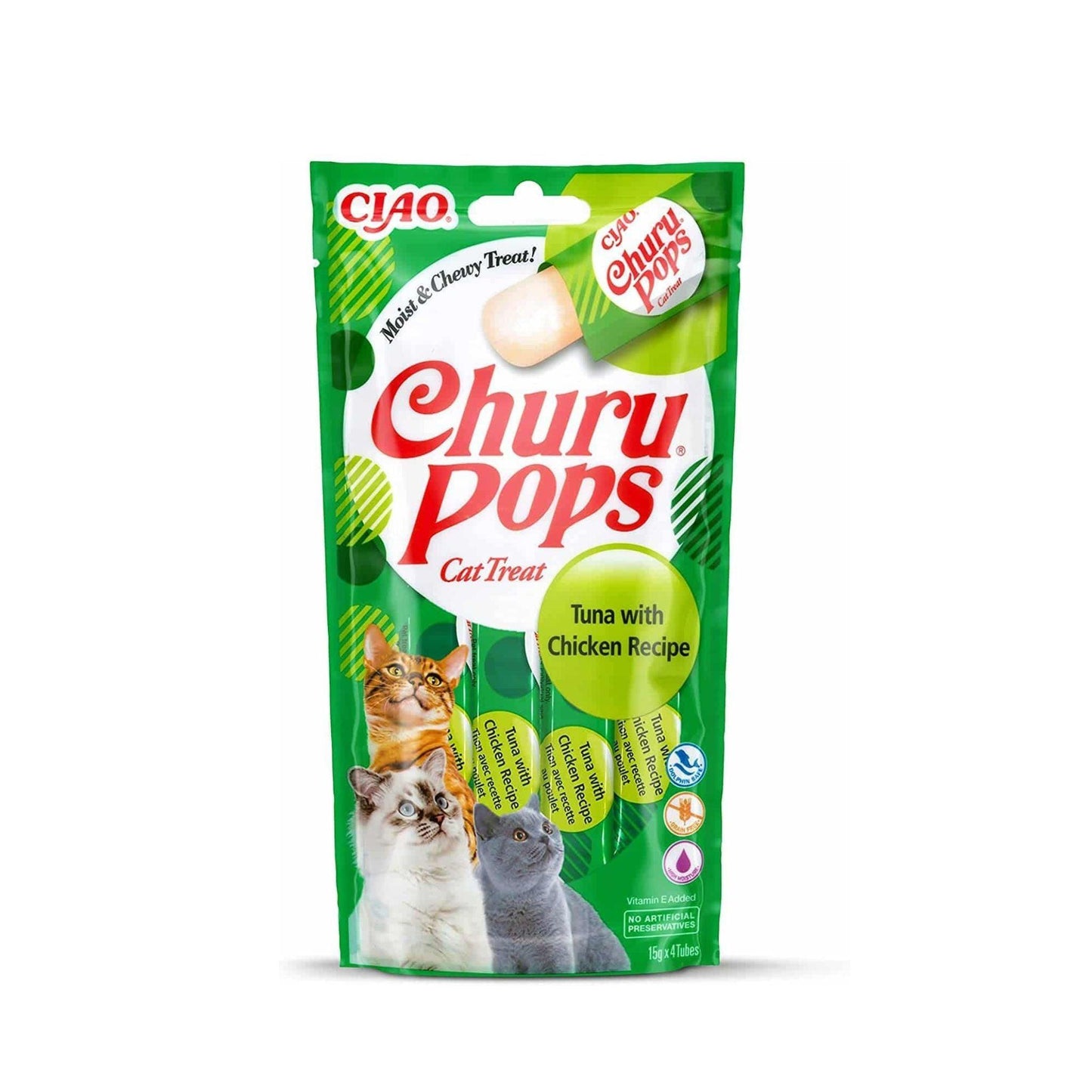 INABA Churu Pops Снек Churu Pops с тунцом и курицей 60 грамм