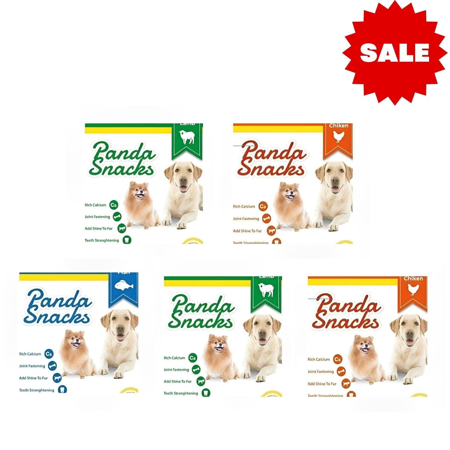 Распродажа в Golden Panda: 5 мягких лакомств для собак в форме панды за 49 шекелей.