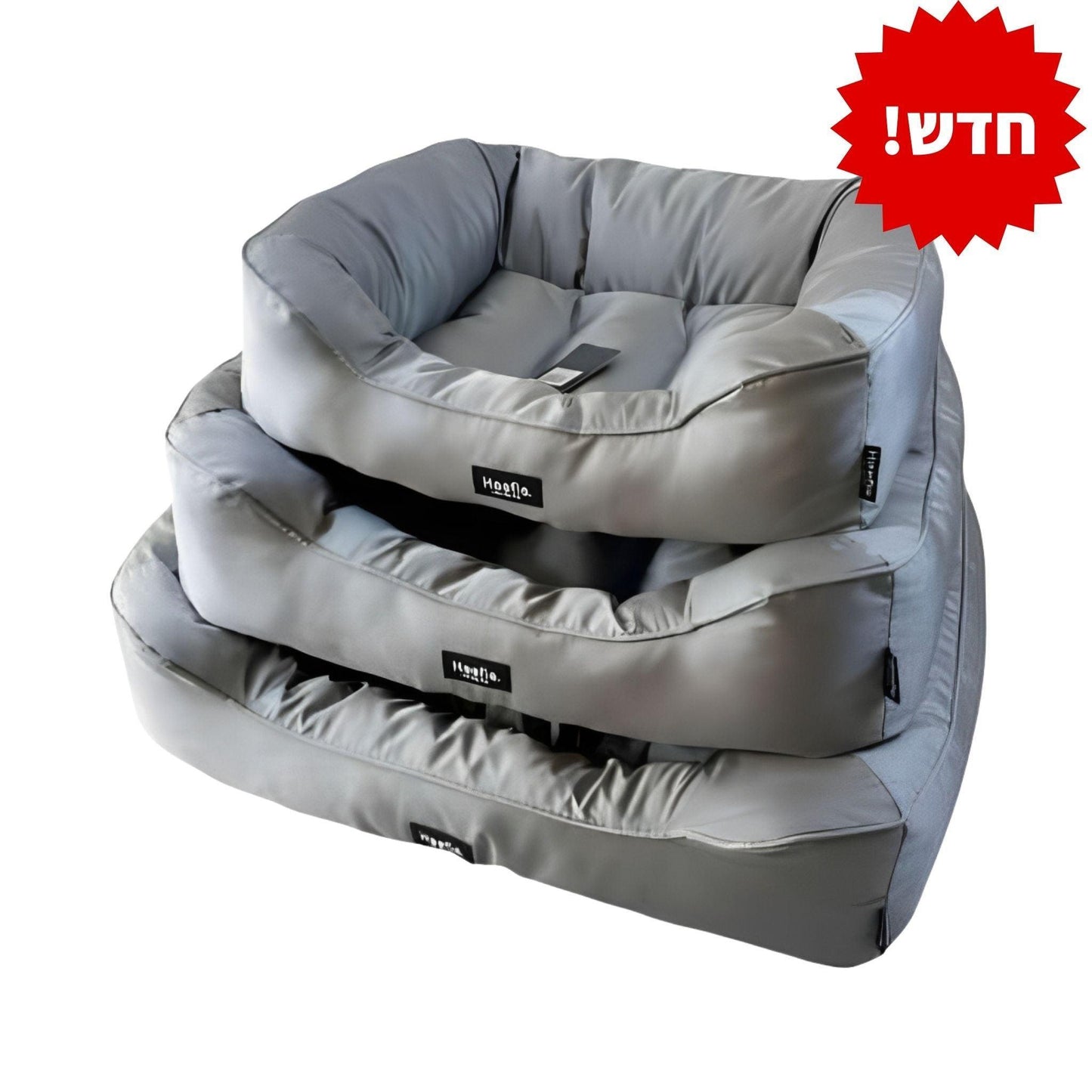 Водонепроницаемая кровать Hoofie Breeze для собак и кошек в сером цвете, 3 размера на выбор Hoofie