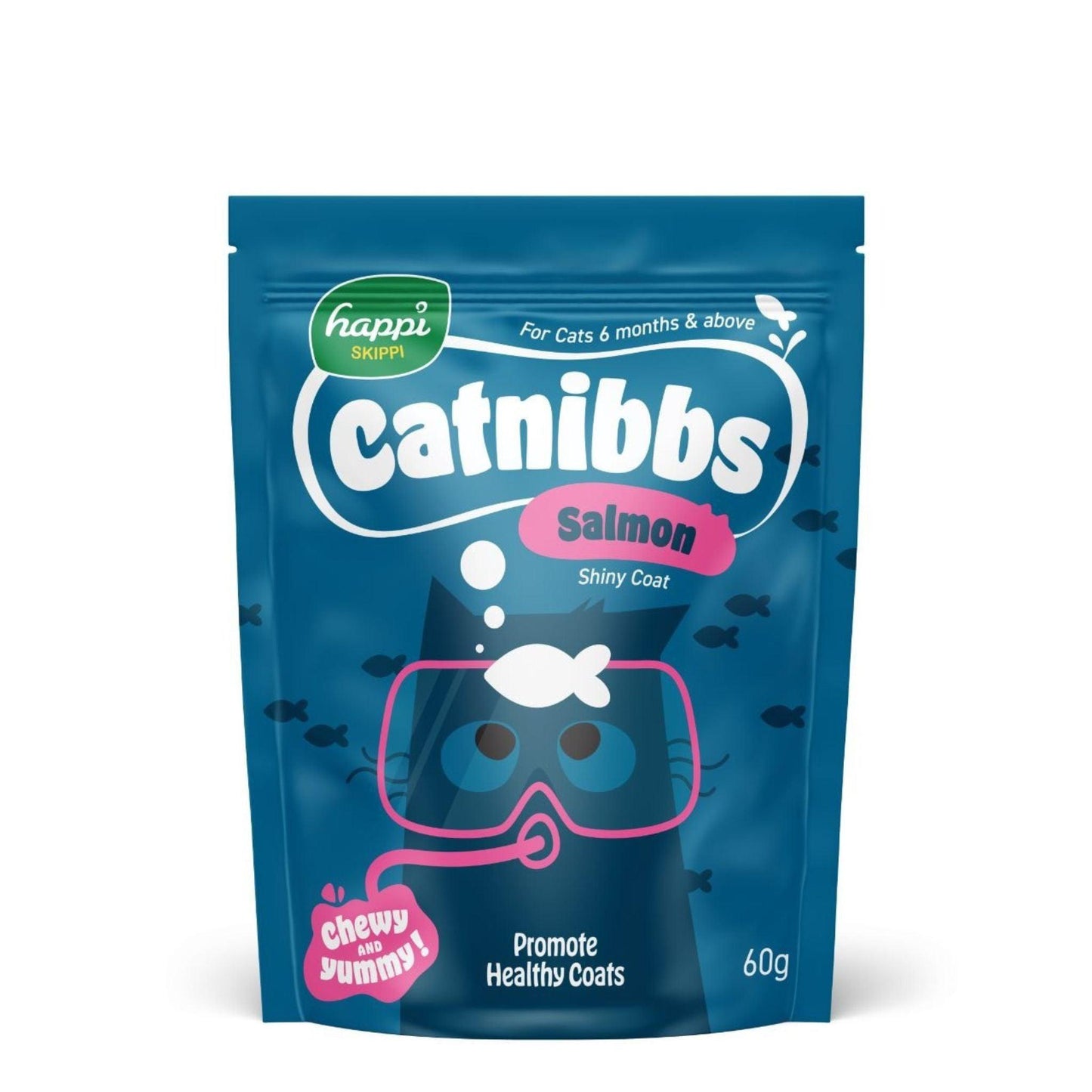 HAPPI SKIPPI Happy Skippi Cat Snack Лосось 60 грамм