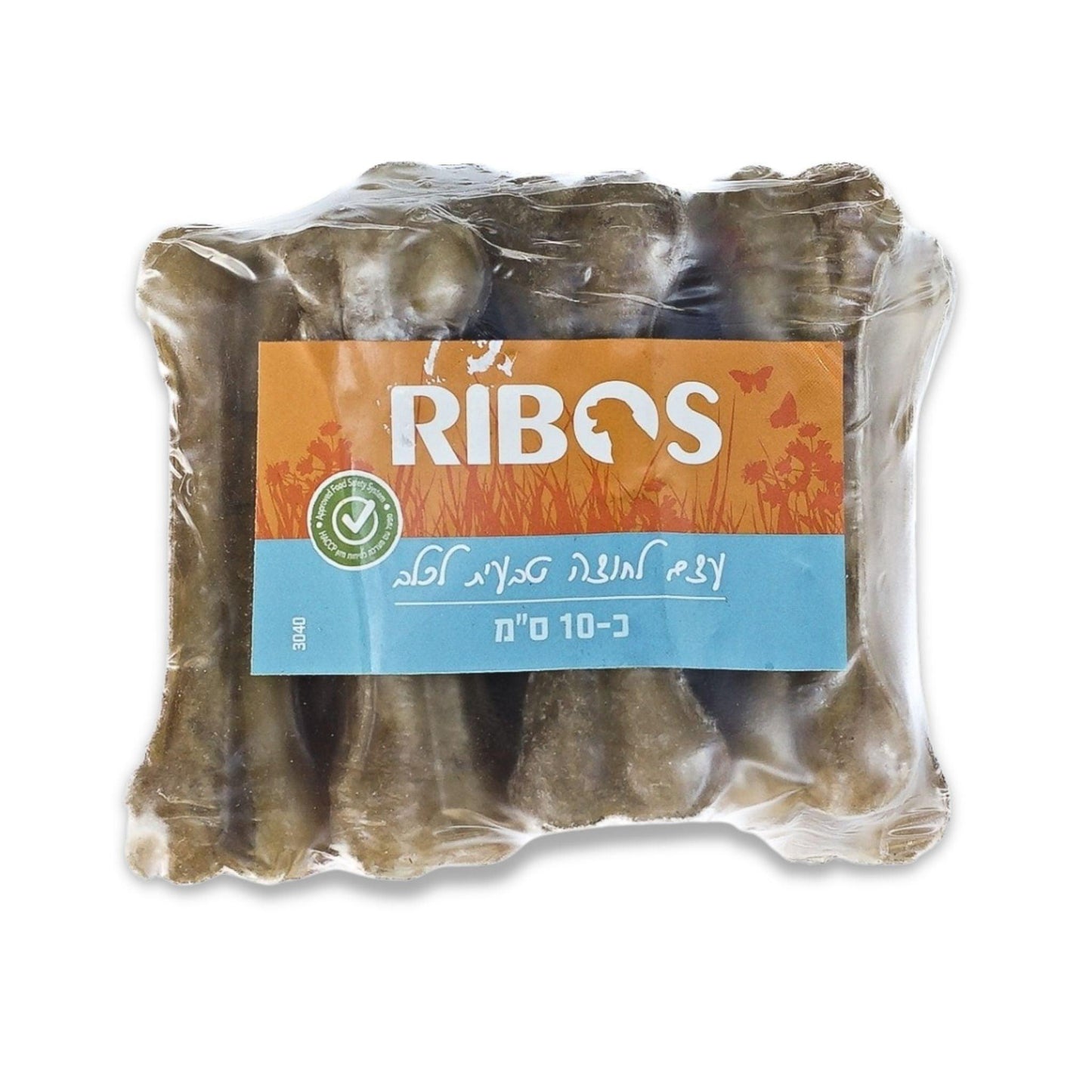 RIBOS - ריבוס עצם לחוצה טבעית לכלב 10 ס"ם 8 יחידות