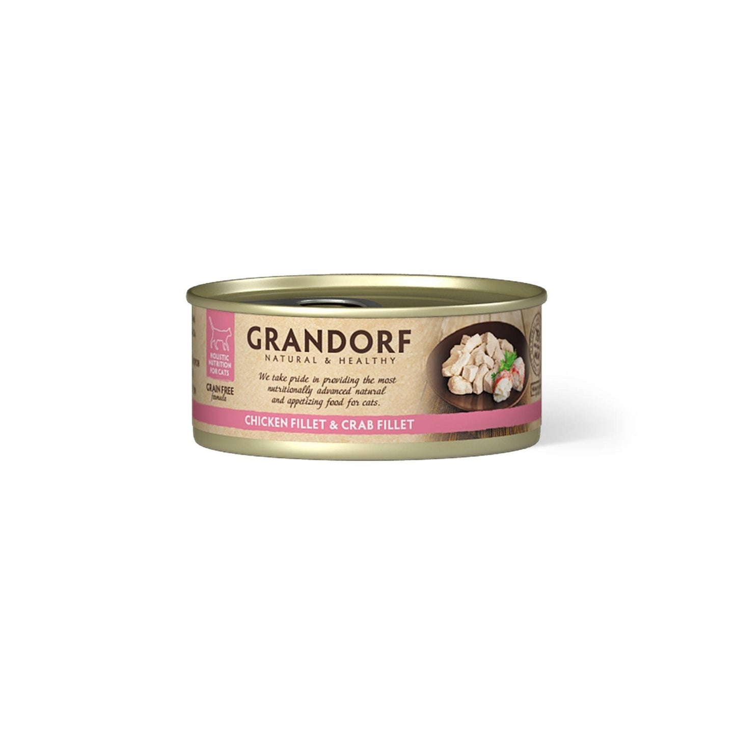GRANDORF Лакомство для взрослых кошек с куриной грудкой и крабовым филе