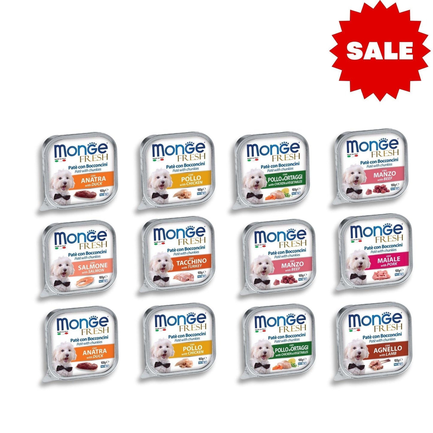 MONGE Mung деликатес 100 грамм для собак Распродажа 12 за ₪49