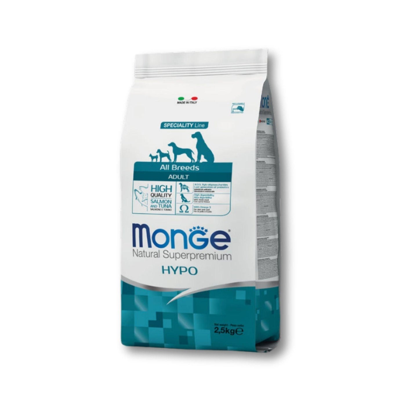 MONGE - Hypo Salmon and Tuna מונג טונה וסלמון היפואלרגני לכלב 2.5 ק״ג