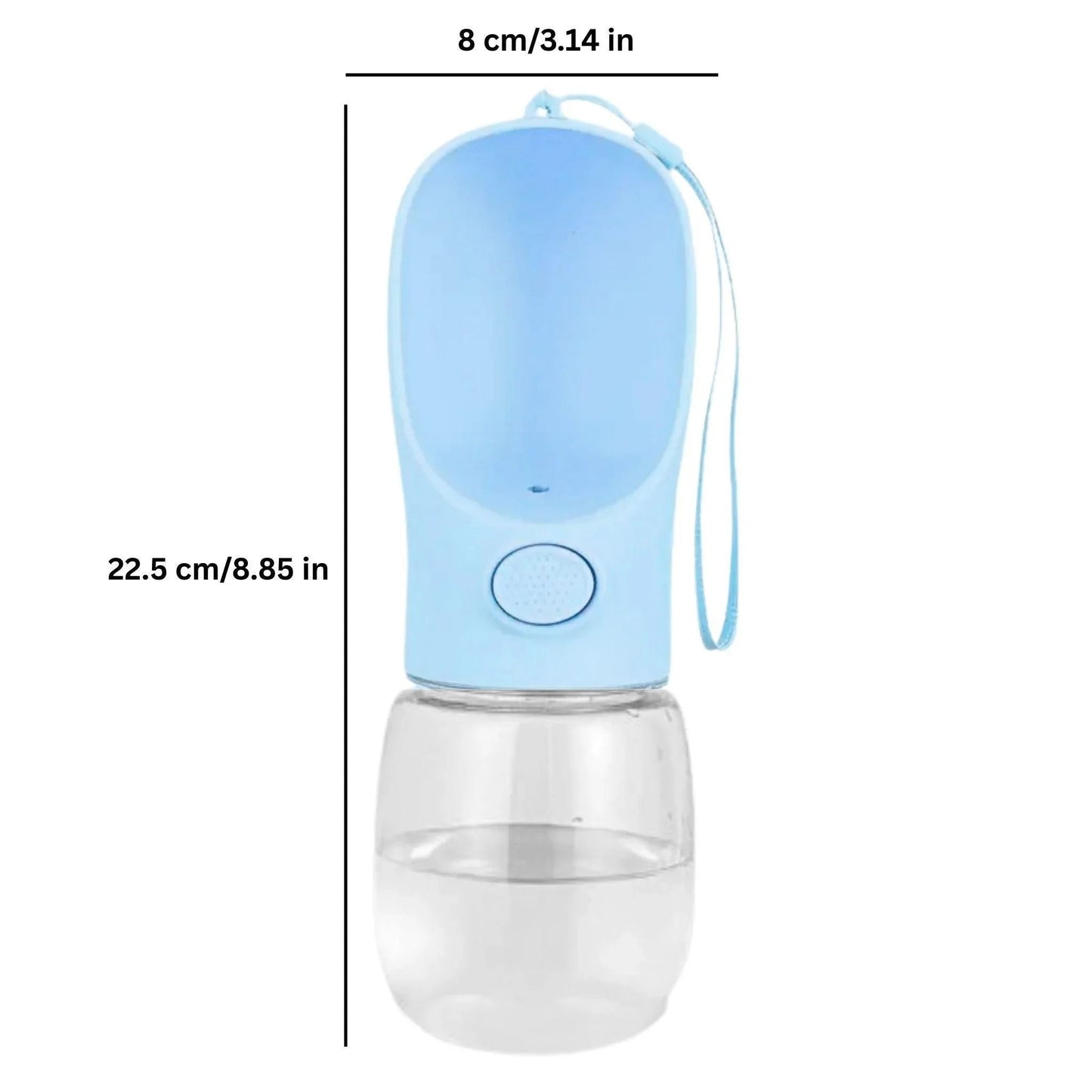 בקבוק מים נייד לכלבים וחתולים לנסיעות וטיולים צבע ורוד 350 מ”ל