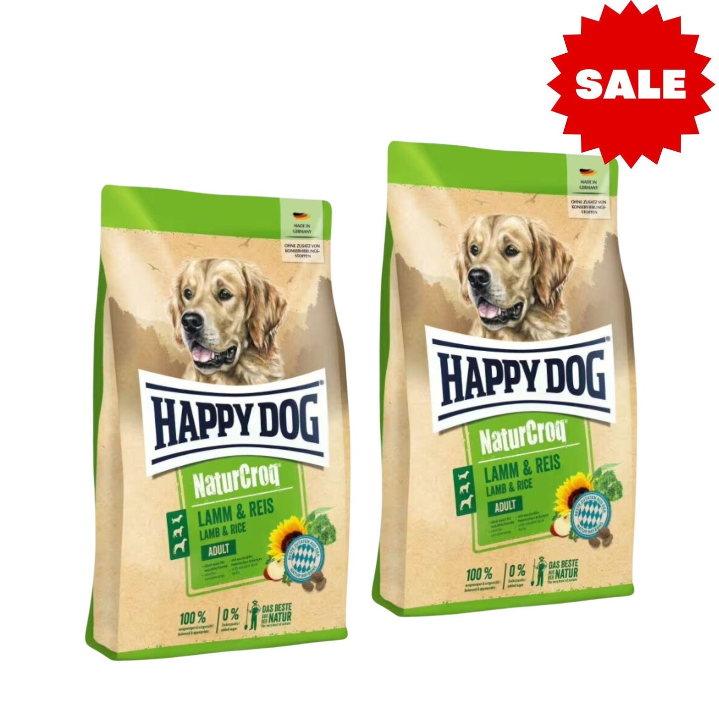 Happy Dog - NaturCroq Lamb Корм для собак Happy Dog Nature Croq Lamb 2 пакета 15 кг