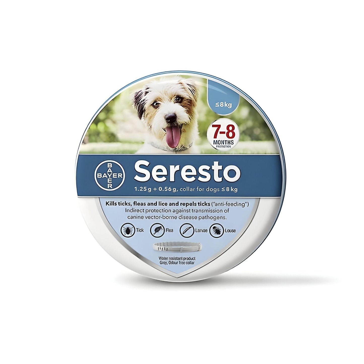 Seresto Collar - קולר סרסטו נגד פרעושים וקרציות לכלב קטן עד 8 ק"ג