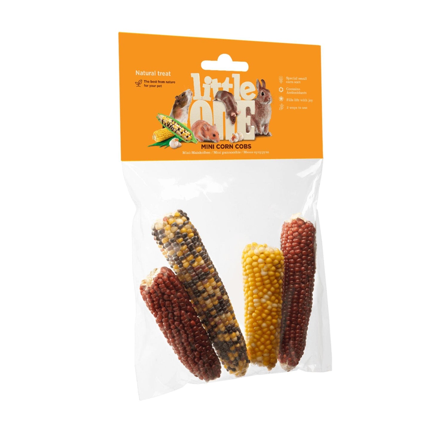 Little One ליטל וואן חטיף מיני קלחי תירס למכרסמים 130 גרם