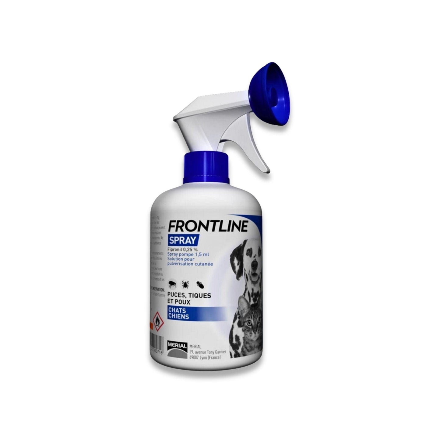 Frontline Spray - פרונטליין תרסיס נגד פרעושים וקרציות לכלבים וחתולים 500 מ"ל