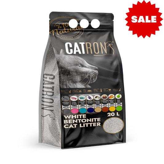 CATRON חול מתגבש לחתולים עם פחם קרבון פעיל מבצע 20 ליטר