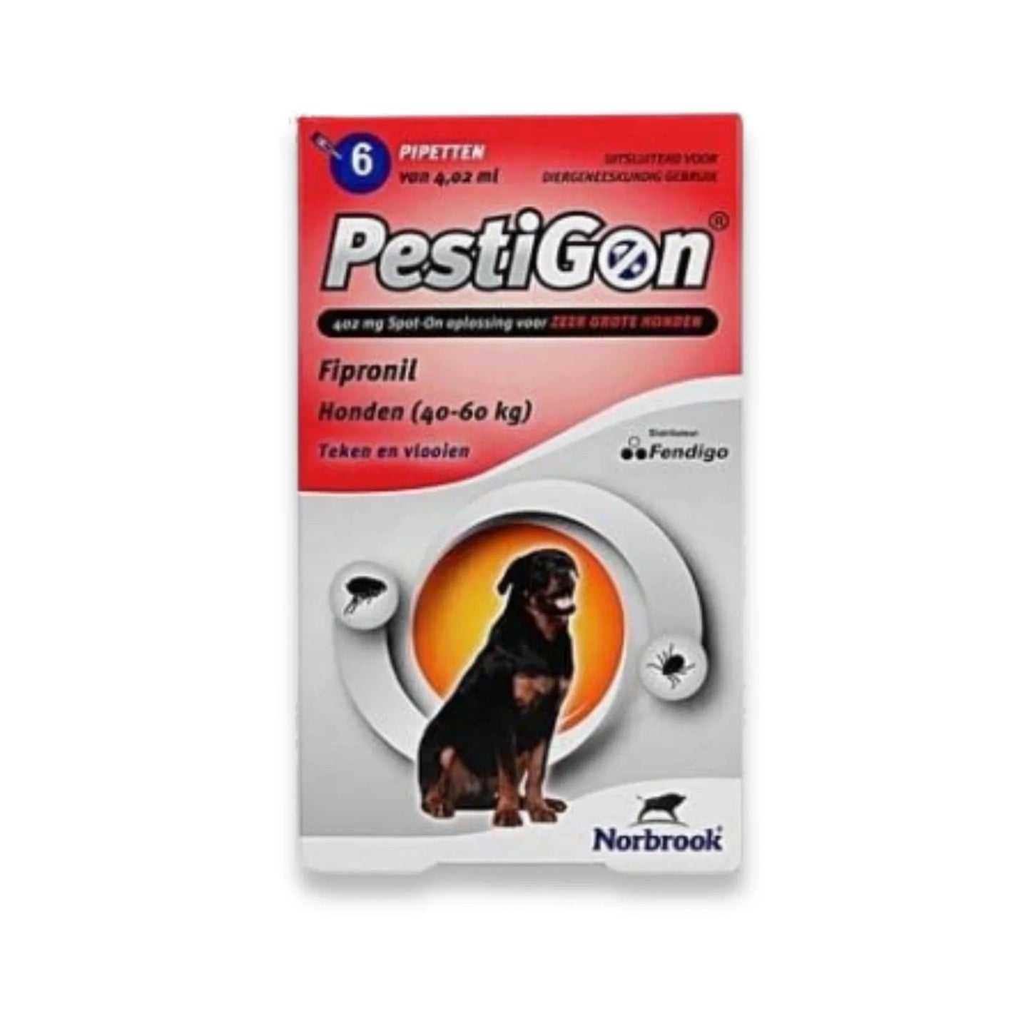 Pestigon פסטיגון אמפולות נגד פרעושים וקרציות לכלב גדול 40-60 ק”ג 6 יחידות