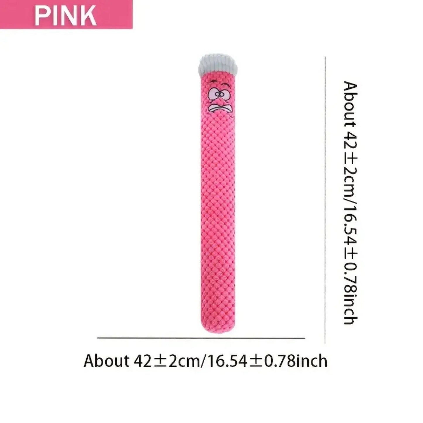 צעצוע לכלבים דמוי מקל ורוד עם רעשן