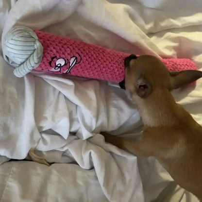 צעצוע לכלבים בצורת מקל מצחיק עם רעשן