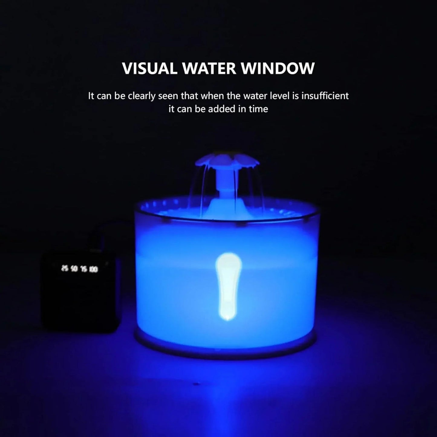 Hoofie מזרקת מים לחתולים צבע ורוד עם פרח