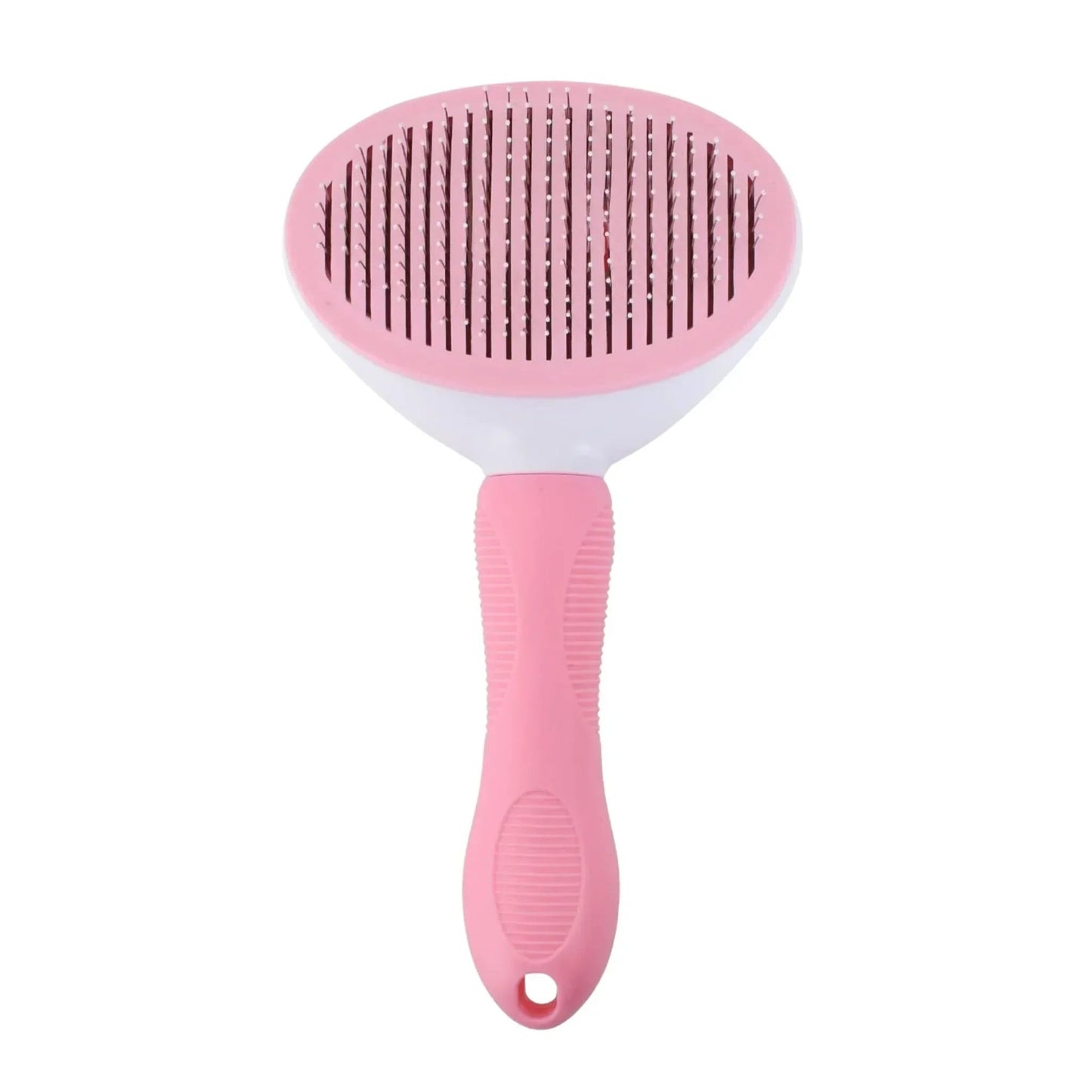מברשת מסרק לחתולים וכלבים עם לחצן ניקוי עצמי ורוד