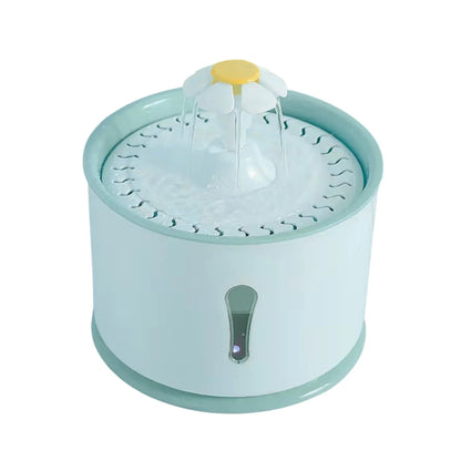 Hoofie מזרקת מים לחתולים צבע ירוק עם פרח