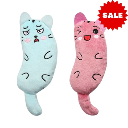 צעצוע לחתול סט 2 בובות עם קטניפ בצבע ורוד ותכלת