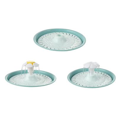 Hoofie מזרקת מים לחתולים צבע ורוד עם פרח