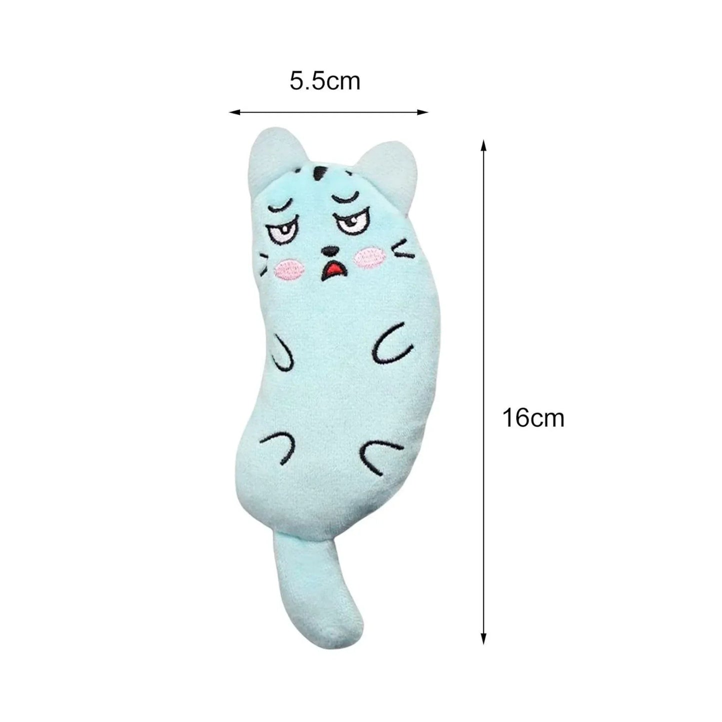 צעצוע לחתול סט 2 בובות עם קטניפ בצבע תכלת וחום