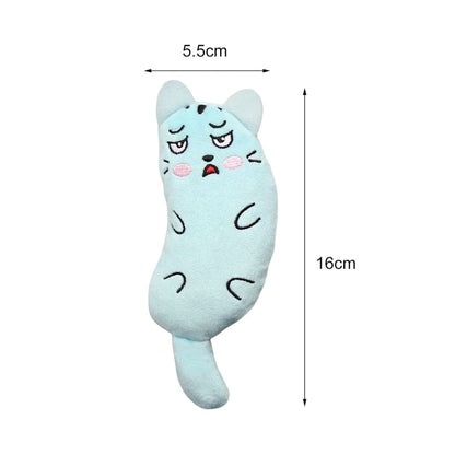 צעצוע לחתול סט 2 בובות עם קטניפ בצבע תכלת וחום