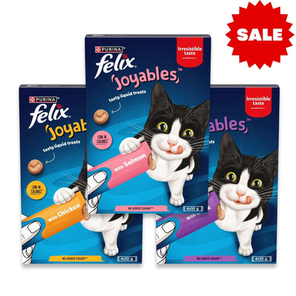 Purina Felix מבצע פליקס 4 שלוקים חטיפים לחים לחתולים במבחר טעמים 40 גרם