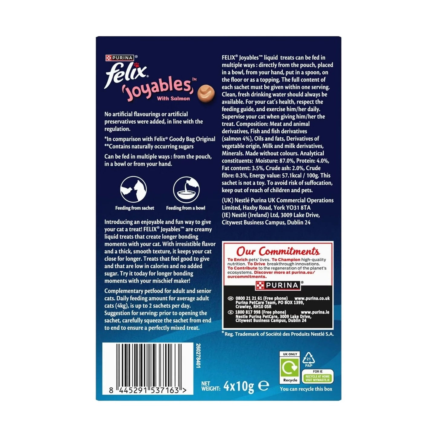 Влажный лакомство для кошек Purina Felix со вкусом лосося, 40 г.