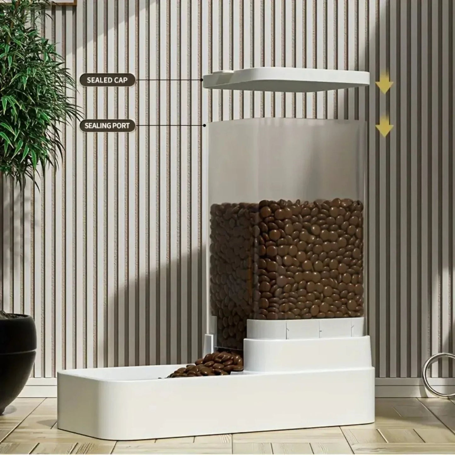 מתקן אוכל אוטומטי לכלבים וחתולים