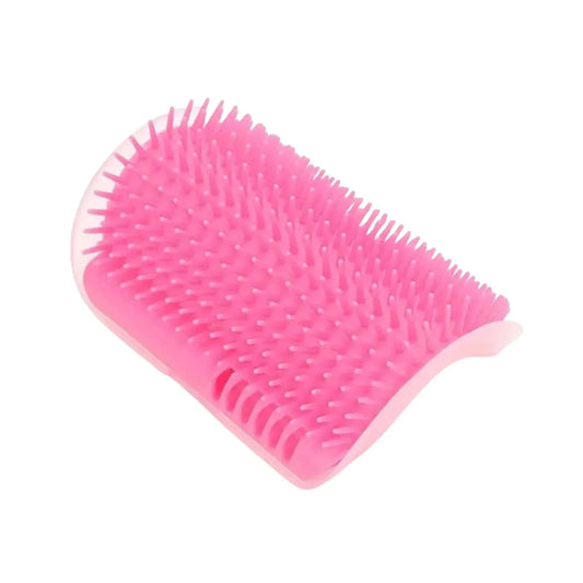 מברשת עיסוי לקיר לחתולים עם מסרק בצבע ורוד