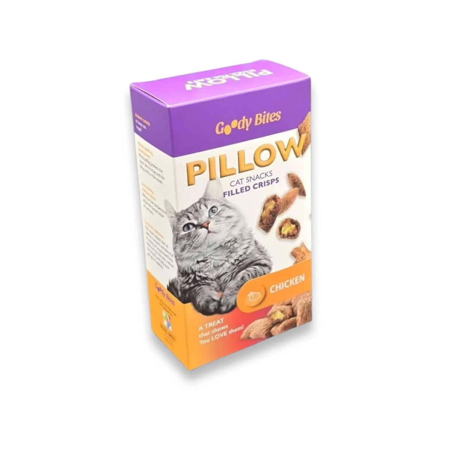 Pillow חטיף כריות יבש לחתולים בטעם עוף 80 גרם