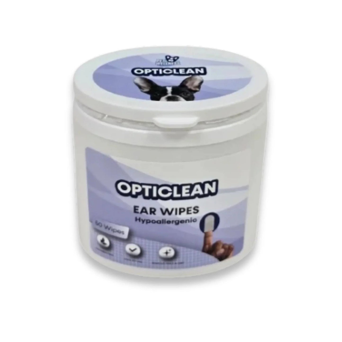 PET WELLNESS מגבונים לניקוי אוזניים לכלבים 50 יחידות