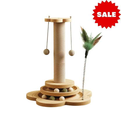 עמוד גירוד לחתול עם כדורים