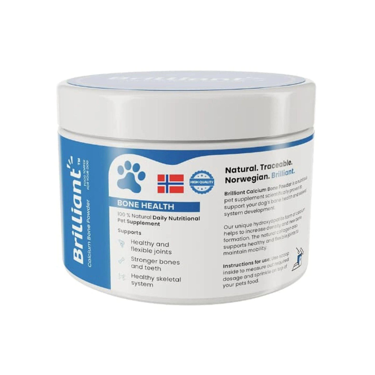 Brilliant בריליאנט תוסף לחיזוק מפרקים ועצמות לכלבים 200 גרם
