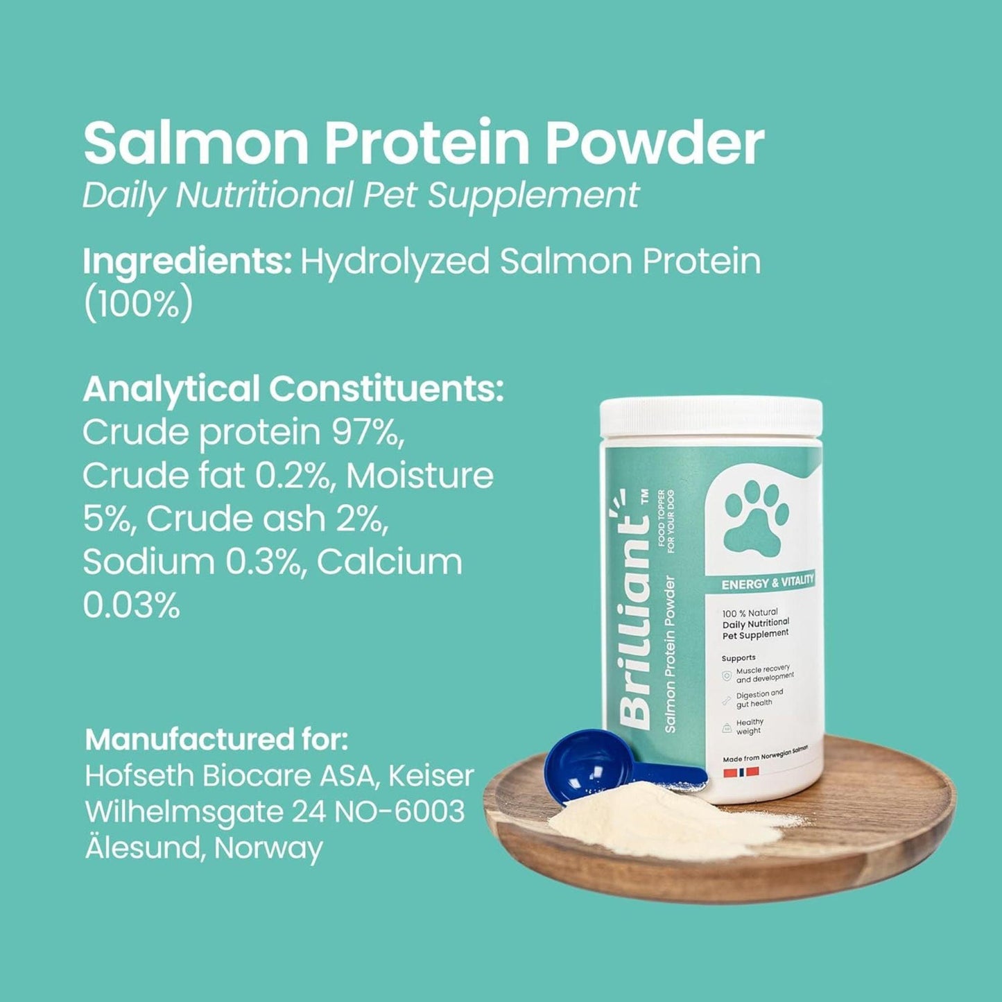 Brilliant בריליאנט תוסף לעיכול ובריאות המעיים לכלבים 300 גרם