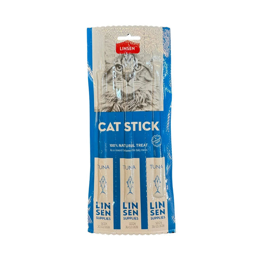 Сухие лакомства для кошек LINSEN со вкусом тунца, 3 палочки.