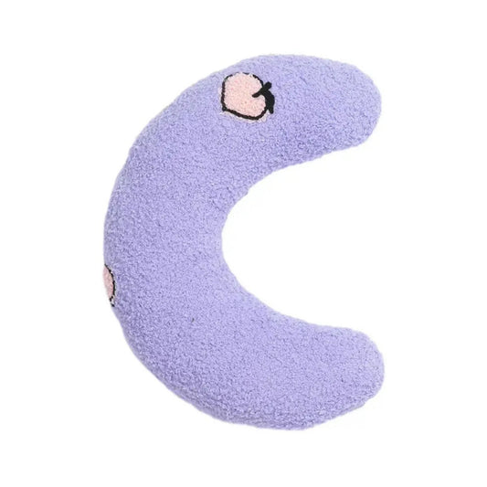 כרית חצי סהר רכה במיוחד לחתולים צבע סגול