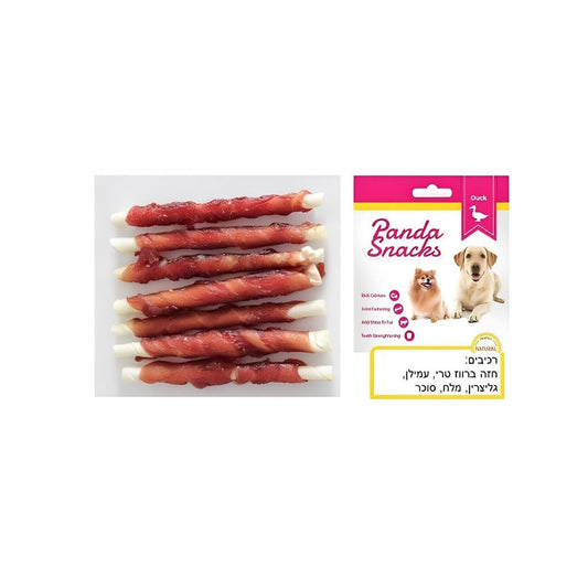 Утиные палочки Golden Panda, 80 г, мягкие лакомства для собак в форме панды.