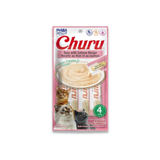 INABA - Churu Churu Snack для кошек, тунец и лосось, 56 грамм