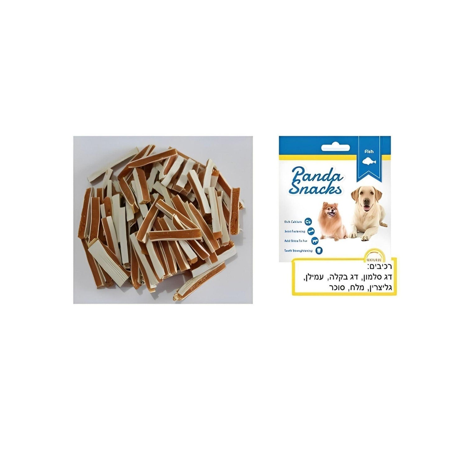 Мини-сэндвичи Golden Panda с лососем и треской, 80 г, мягкие лакомства для собак.