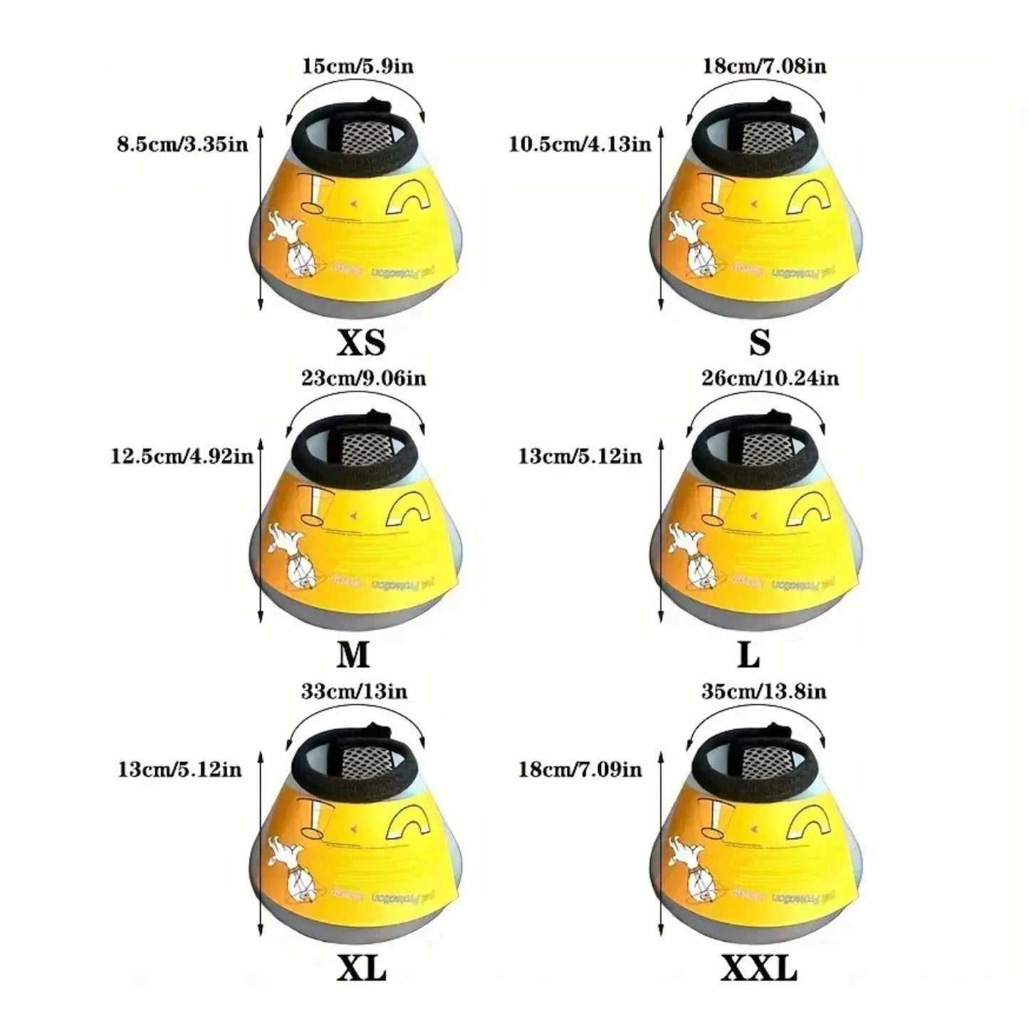 קולר אליזבת לכלבים וחתולים מידה בינוני