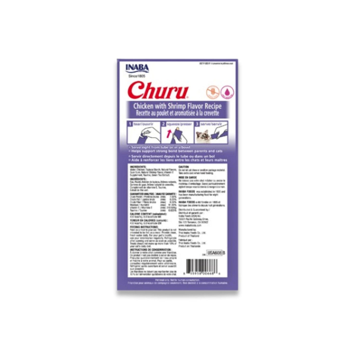 INABA - Churu Churu Snack for Cat Chicken and Shrimp 56 grams