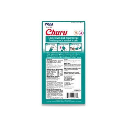 INABA - Churu Churu Snack for Cat Chicken and Crab 56 grams