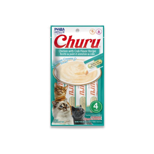 INABA - Churu Churu Snack for Cat Chicken and Crab 56 grams