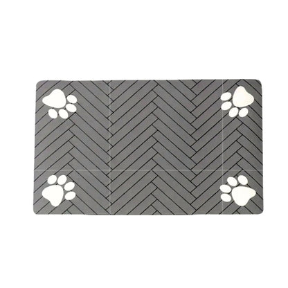 משטח שחור לכלי אוכל ומים לכלבים וחתולים